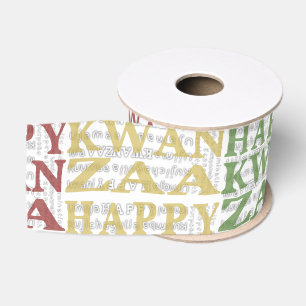 Ruban Gros-grain Kwanzaa moderne