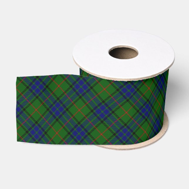 Ruban Gros-grain Lauder tartan bleu vert plaid (Bobine)