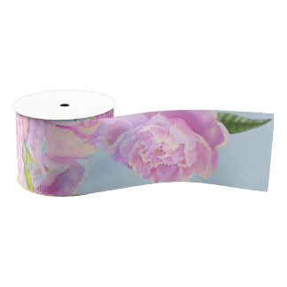 Ruban Gros-grain Lavish - Dogwood & Cockatoing sur bleu pâle