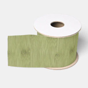 Ruban Gros-grain Le regard du bambou dans le grain olive en bois de