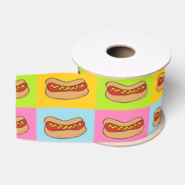 Ruban Gros-grain les hot-dogs ont couvert de tuiles le ruban (Bobine)