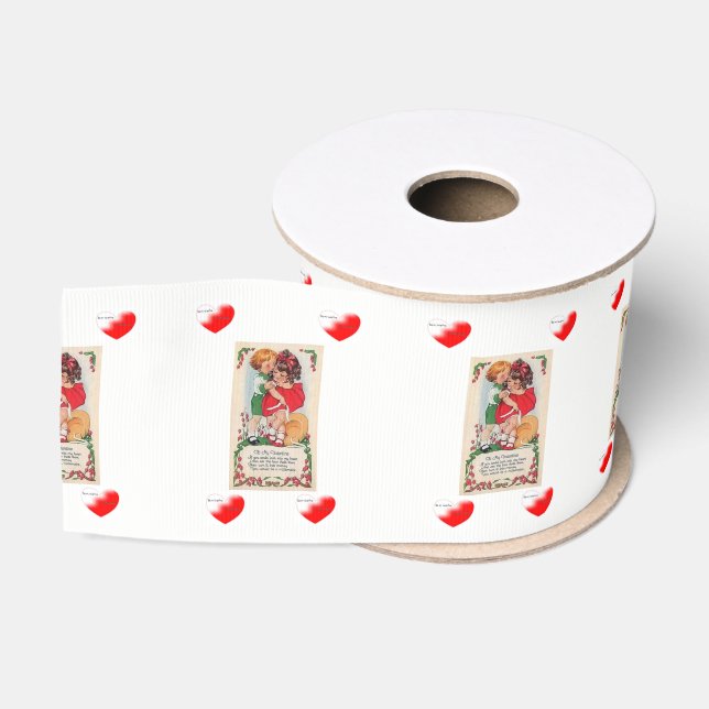 Ruban Gros-grain les valentines aiment le ruban (Bobine)
