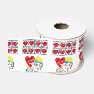 Ruban Gros-grain les valentines aiment le ruban