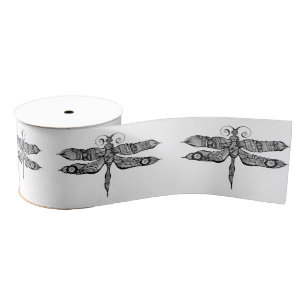 Ruban Gros-grain Libellule fantaisie