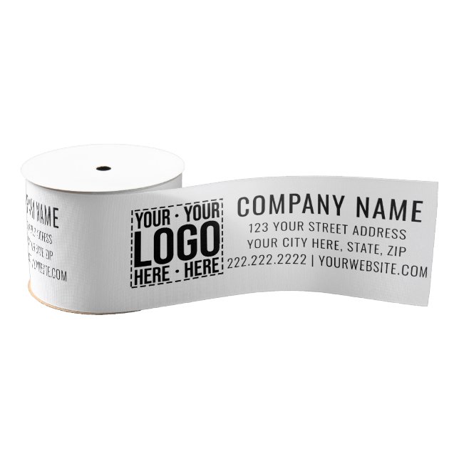 Ruban Gros-grain Logo d'entreprise personnalisé Entreprise Cool mod (Bobine)