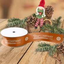 Logo promotionnel Orange Blanc Snowflake Noël