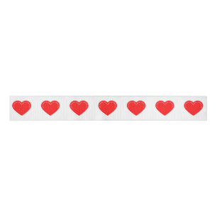 Ruban Gros-grain Love Heart Red Valentine's Grosgrain Ribbon
