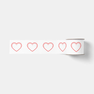Ruban Gros-grain Love Heart Red Valentine's Grosgrain Ribbon