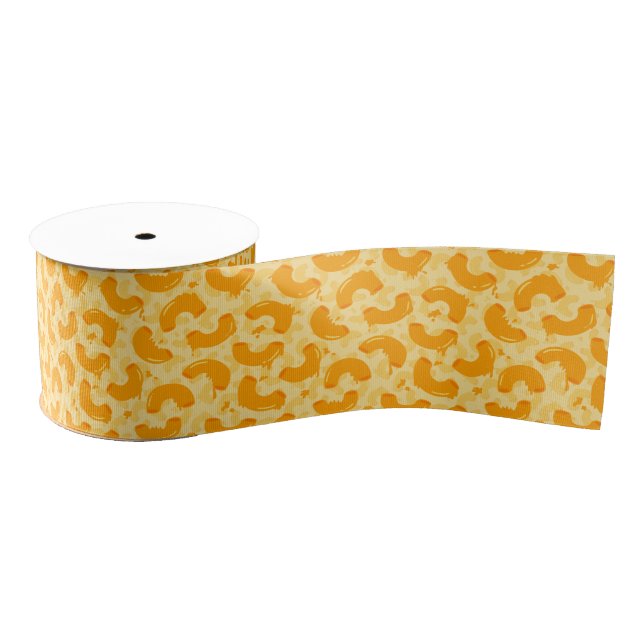 Ruban Gros-grain Macaroni et Motif de fromage (Bobine)