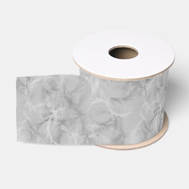 Ruban Gros-grain Marble swirl print - soft grey (Bobine)