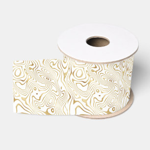 Ruban Gros-grain Marbre blanc moderne Abstrait