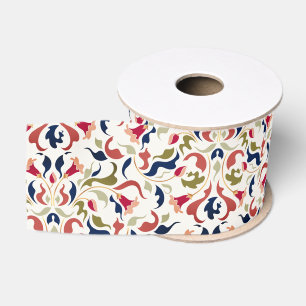 Ruban Gros-grain Mariage Artistique Botanique Floral Paisley de Lux