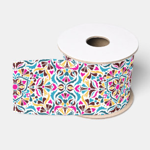 Ruban Gros-grain Mariage Luxueux Fantaisiste Style Floral Ivoire Bo