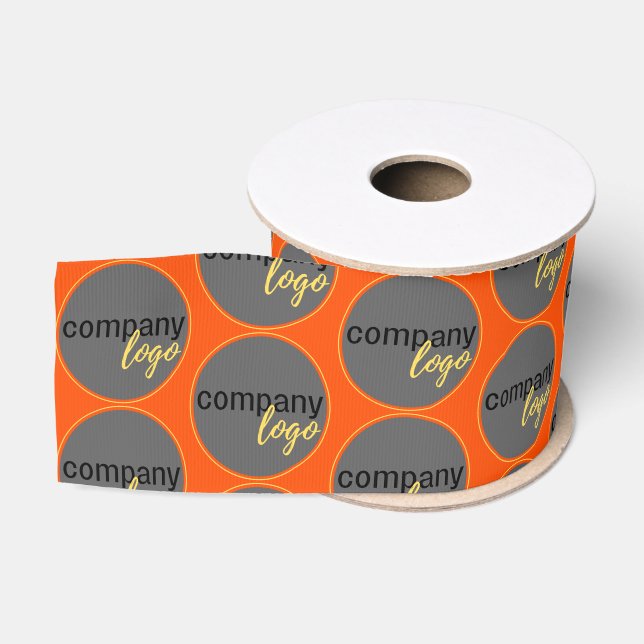 RUBAN GROS-GRAIN MARQUE MOTIF MINIMALIST BUSINESS LOGO (Bobine)