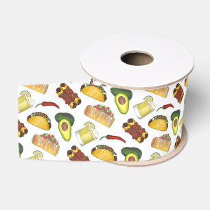 Ruban Gros-grain Mexique Tex Mex Nourriture Taco Enchilada Chimicha