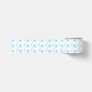 Ruban Gros-grain Mini mélange bleu blanc flocon de neige Noël