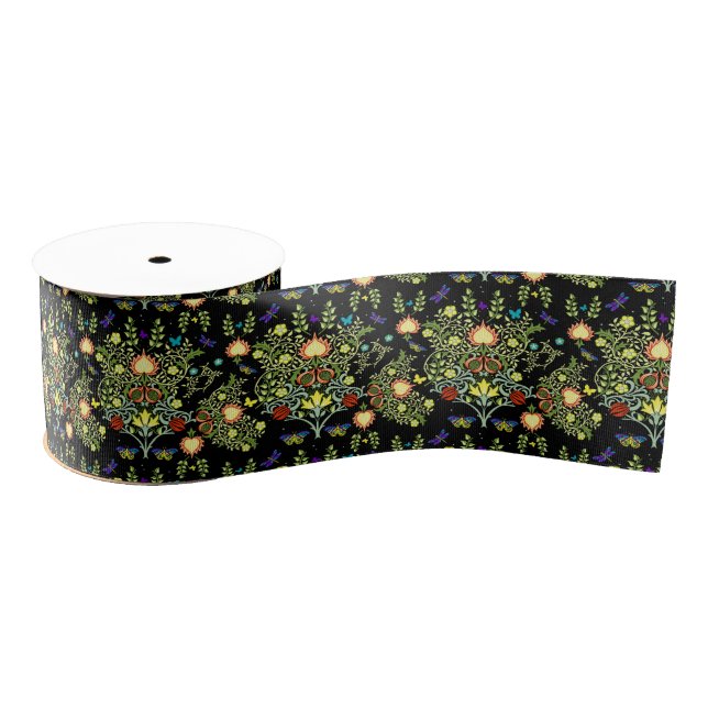 Ruban Gros-grain Motif Arts Et Crafts de William Morris (Bobine)