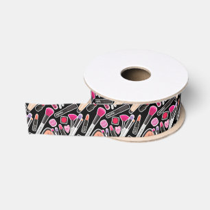 Ruban Gros-grain Motif au néon de maquillage