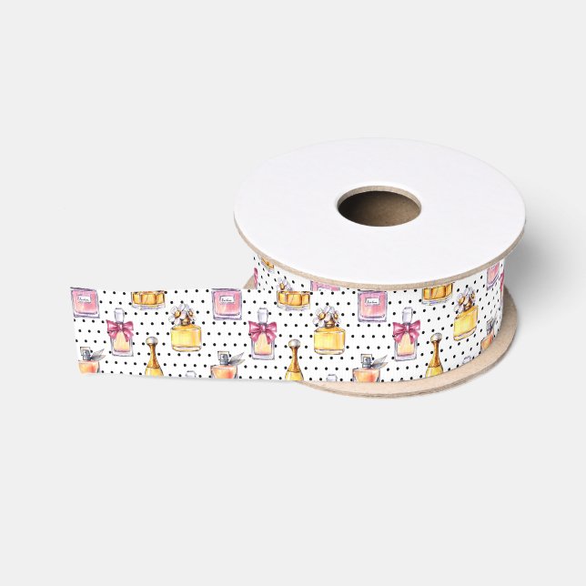 Ruban Gros-grain Motif de bouteille de Parfum (Bobine)