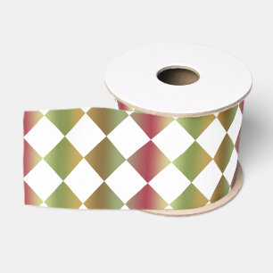 Ruban Gros-grain Motif de diamant couleur Checker
