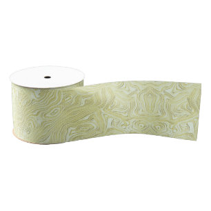 Ruban Gros-grain Motif de moire fausse soie soyeux en jaune scintil