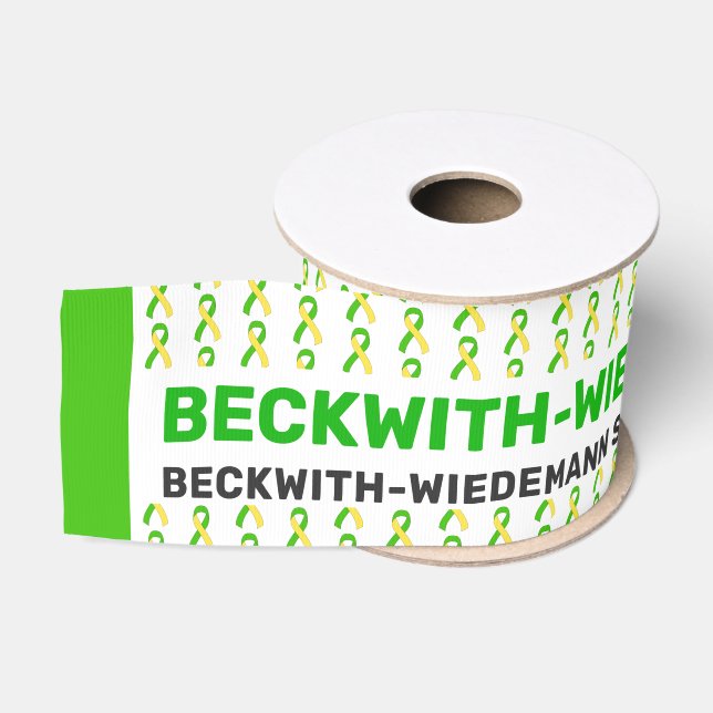 Ruban Gros-grain Motif de sensibilisation au syndrome Beckwith-Wied (Bobine)