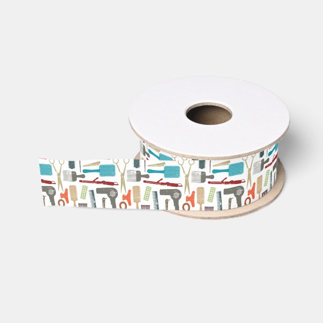 Ruban Gros-grain Motif de soins capillaires (Bobine)
