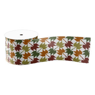 Ruban Gros-grain Motif de surface composée en feuille d'érable 1
