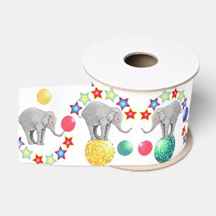 Ruban Gros-grain Motif des étoiles Elephant Circus