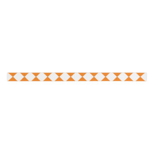 Ruban Gros-grain Motif diamant Orange White Checker