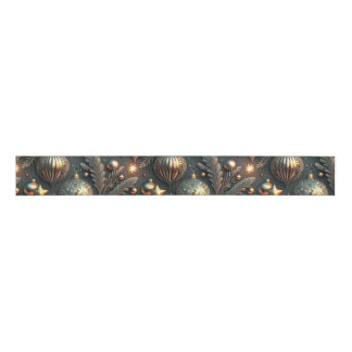 Ruban Gros-grain Motif d'ornements de vacances vintage