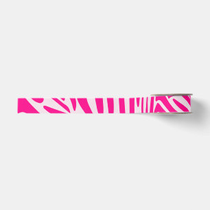 Ruban Gros-grain Motif imprimé zèbre rose