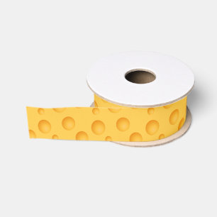 Ruban Gros-grain Motif jaune de fromage
