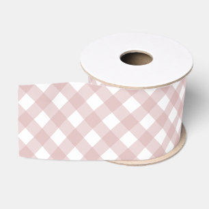 Ruban Gros-grain Motif minimaliste en teinte rose pâle