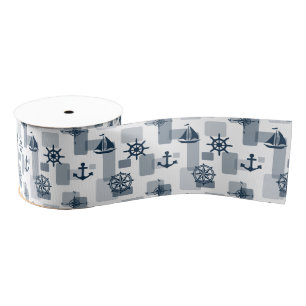 Ruban Gros-grain Motif nautique