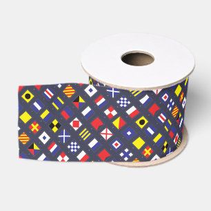 Ruban Gros-grain Motif nautique de drapeau