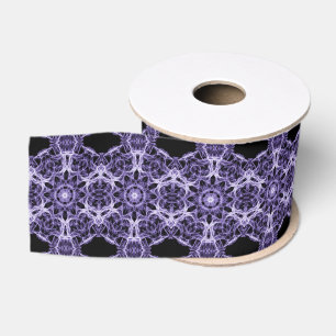 Ruban Gros-grain Motif pourpre gothique de fractale