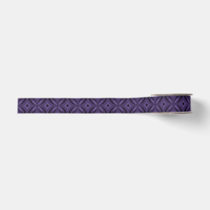 Ruban Gros-grain Motif Rétro de Couleur Violet Foncé