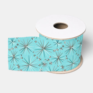 Ruban Gros-grain Motif Spoutnik du milieu du siècle, Bleu des Oeufs