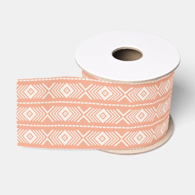 Ruban Gros-grain Motif tribal (Bobine)