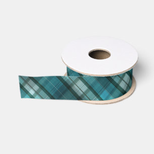 Ruban Gros-grain Motif Turquoise moderne et dynamique