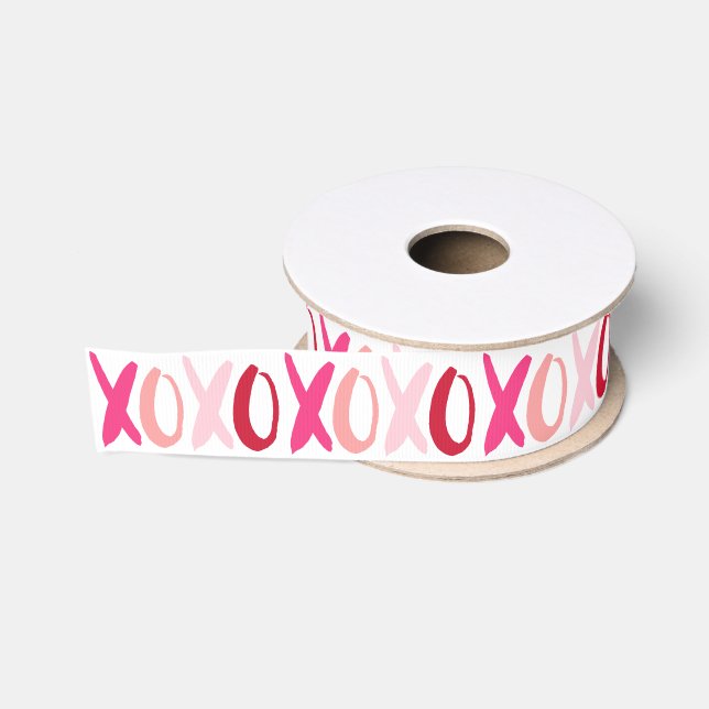 Ruban Gros-grain Motif XOXO sucré (Bobine)