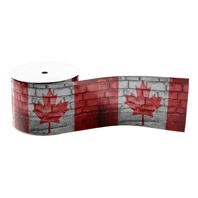 Ruban Gros-grain Mur du drapeau du Canada (Bobine)
