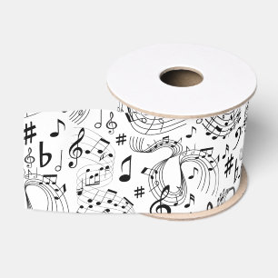 Ruban Gros-grain Music, notes musicales