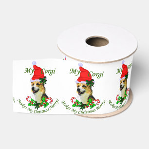Ruban Gros-grain Noël de corgi de Gallois de Pembroke