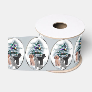 Ruban Gros-grain Noël de trio de caniche