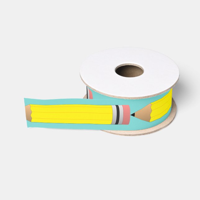 Ruban Gros-grain Nombre 2 crayons jaunes (Bobine)