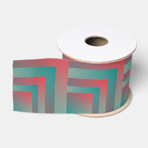 Ruban Gros-grain nuances turquoises coralliennes