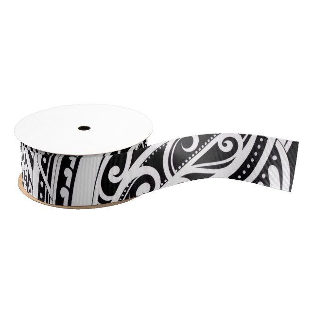 Ruban Gros-grain NZKULTURE design maori unique (Bobine)