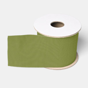Ruban Gros-grain Olive Green En vichy-RIBBON